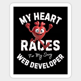 My Heart Races - Web Developer Sticker